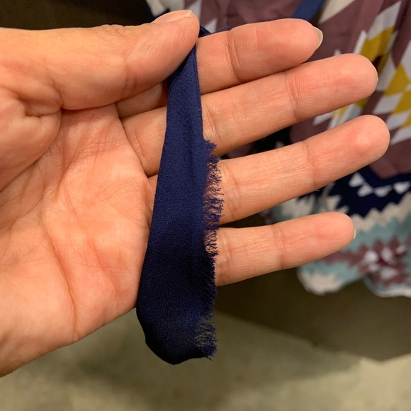 Summer Dress Navy Blue with Design - Picture 3 of 5